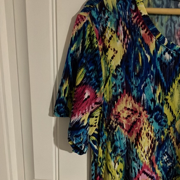 NINA LEONARD Tunic Shark bite MULTI Colour XL BNWT - Picture 3 of 8